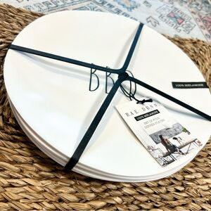 Rae Dunn Set of 4 Melamine Dinner Plates large 11” BBQ.